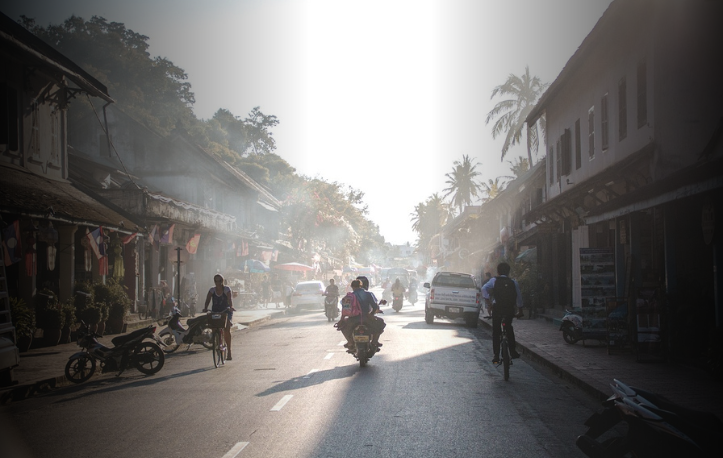 street with people Laos